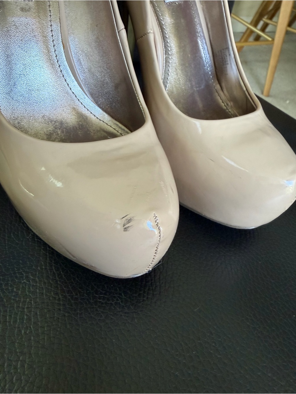 Steve Madden Beige Platform Stiletto Pumps. Size 8 - Picture 14 of 16
